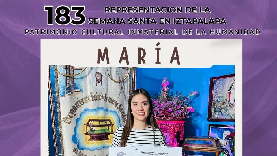 Erika Yasmín,  interpretará a María en la edición 2026 del Viacrucis. / Comité Organizador de Semana Santa en Ixtapalapa A.C.