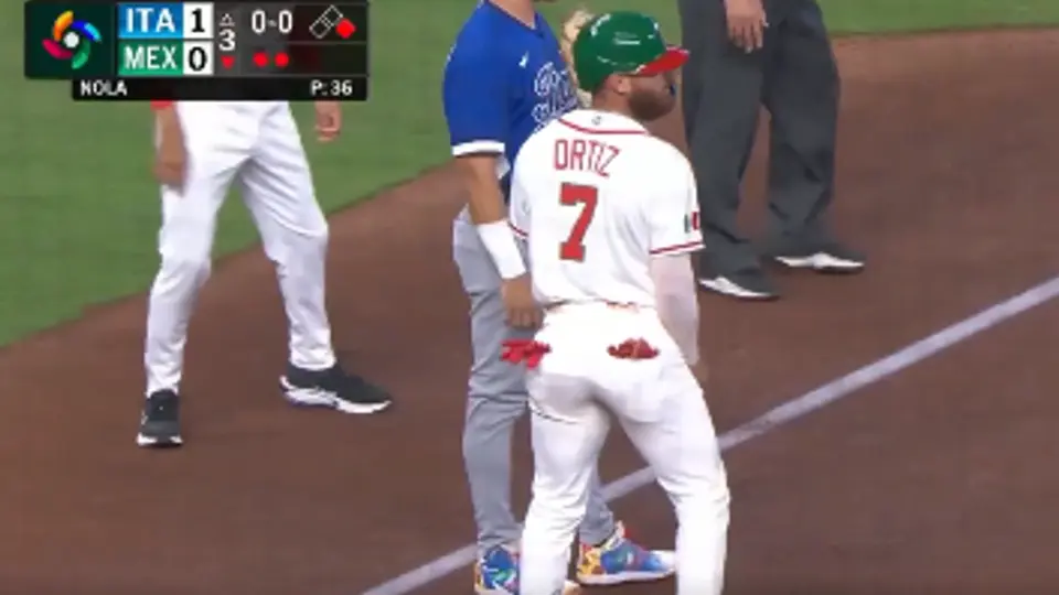 Ortiz tras el error de correr l CAPTURA
