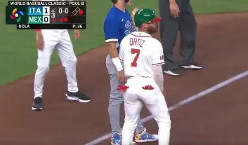 Ortiz tras el error de correr l CAPTURA