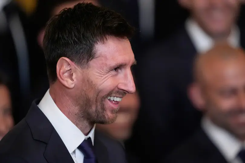 Donald Trump junto a Lionel Messi | AP