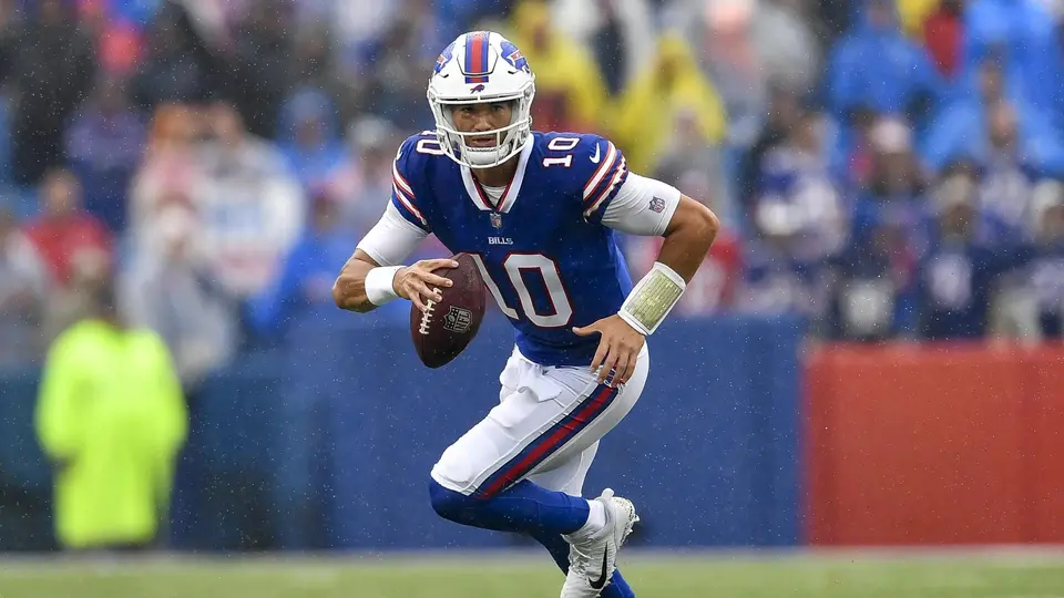 Mitch Trubisky en un partido de los Bills | AP