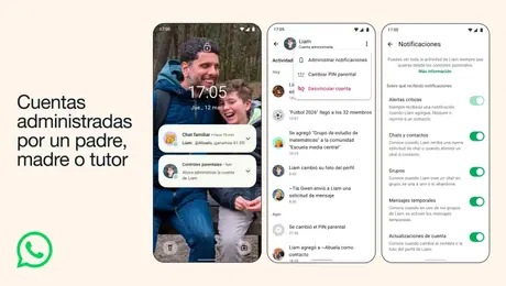 WhatsApp lanza cuentas para menores con control parental