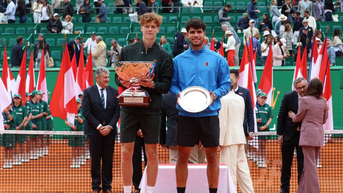 Jannik Sinner y Carlos Alcaraz en la Final del Masters de Montecarlo 2026 | AFP