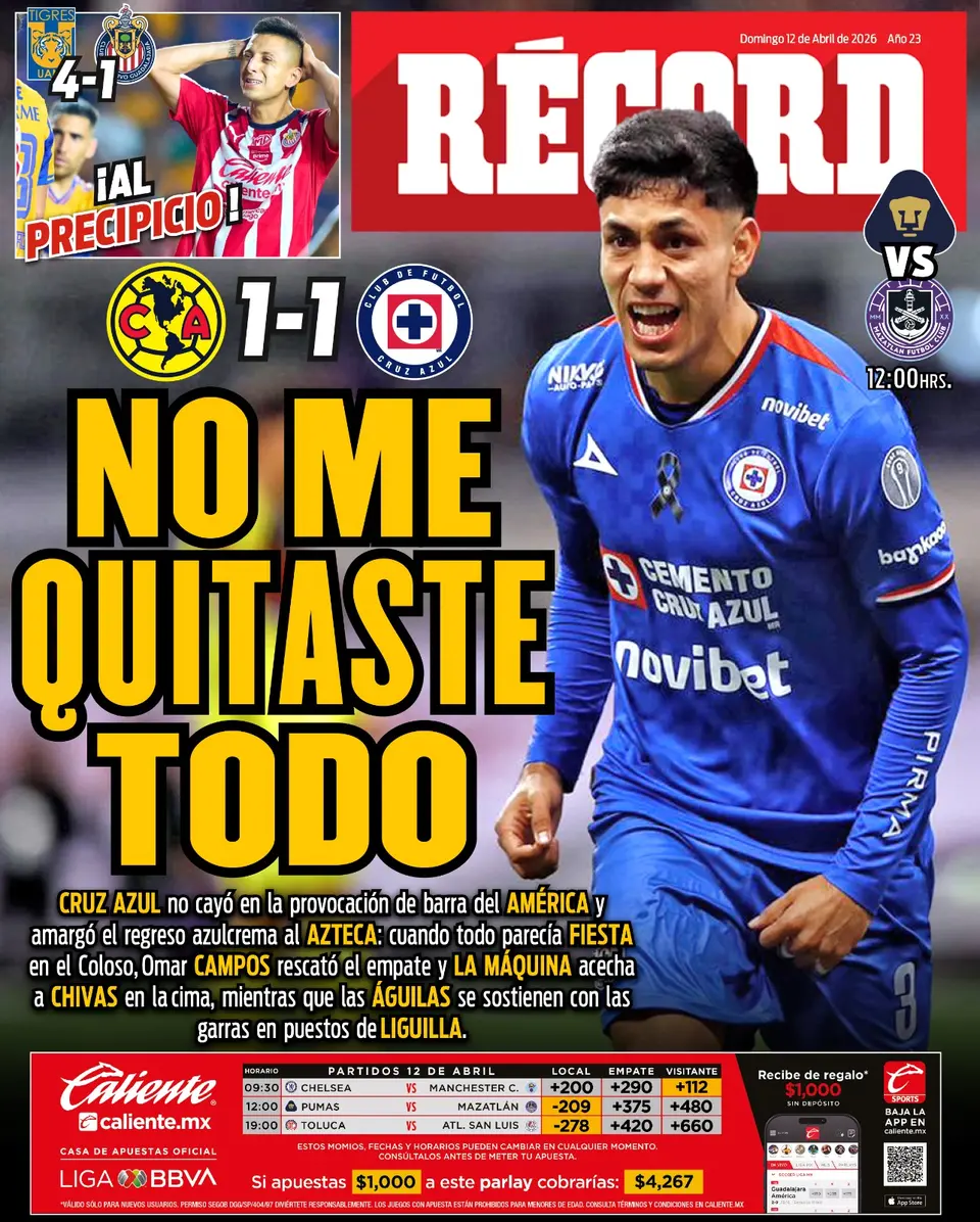 Portada RÉCORD 12 Abril 2026