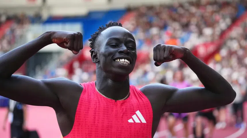 Gout Gout en celebración durante el Golden Spike en 2025 | AP