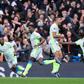 Jugadores de Manchester City en celebración ante Chelsea en la Premier League | AP