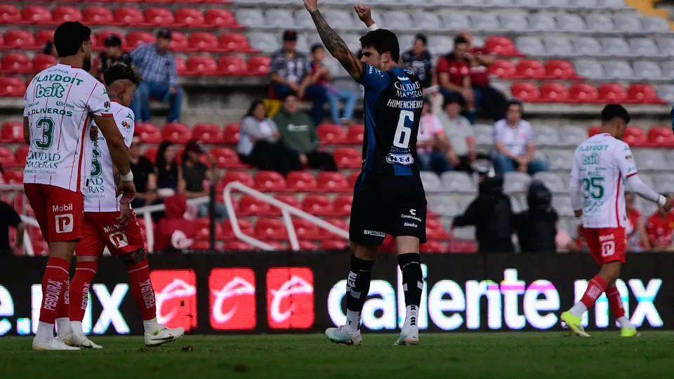 Santiago Homenchenko celebrando su gol vs Necaxa I IMAGO7