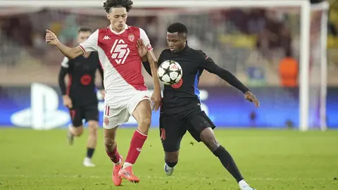 Ansu Fati en el partido de Barcelona contra Mónaco en septiembre de 2024 en Champions League | AP
