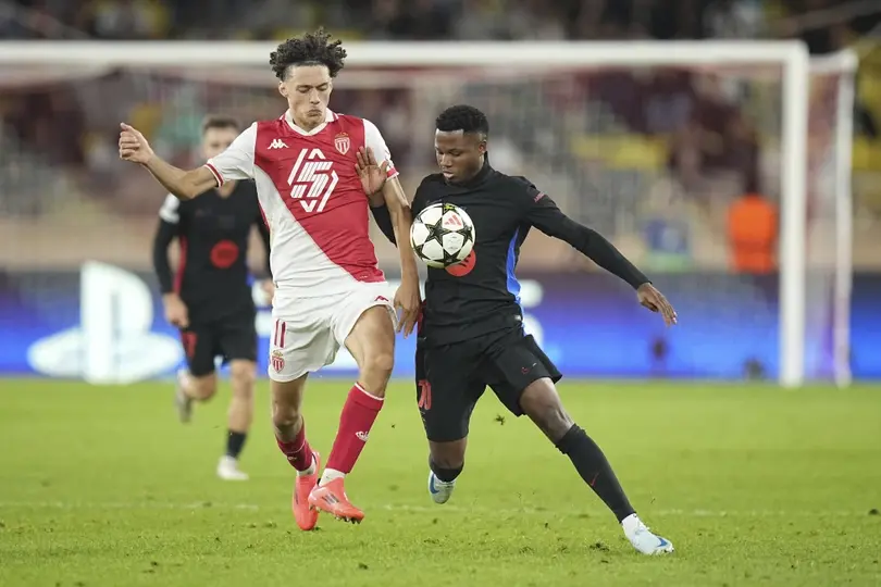 Ansu Fati en el partido de Barcelona contra Mónaco en septiembre de 2024 en Champions League | AP