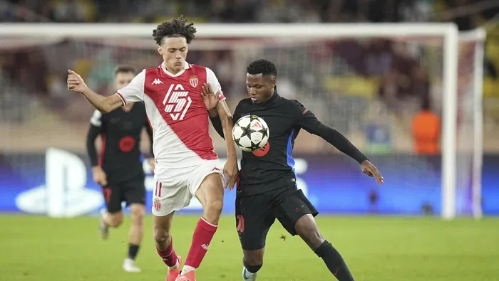 Ansu Fati en el partido de Barcelona contra Mónaco en septiembre de 2024 en Champions League | AP