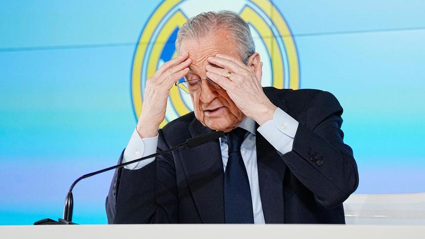Florentino Pérez, presidente de Real Madrid, en conferencia de prensa | AP