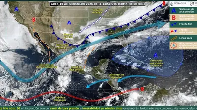 Clima 12 de mayo Frente Frío 50 traerá tormentas y caída de granizo