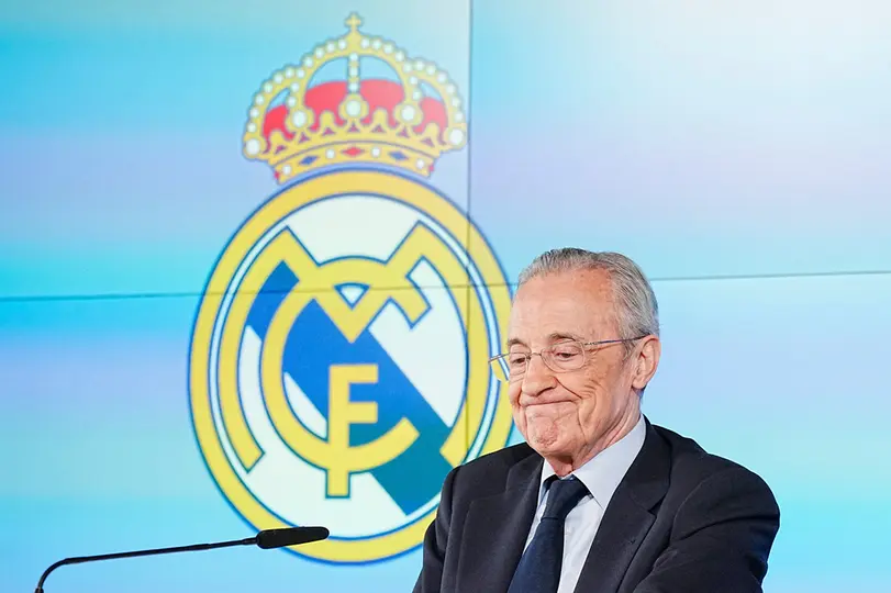 Florentino Pérez, presidente de Real Madrid, en conferencia de prensa | AP
