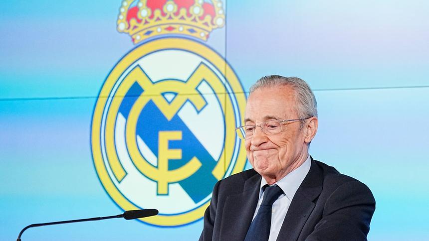 Florentino Pérez, presidente de Real Madrid, en conferencia de prensa | AP