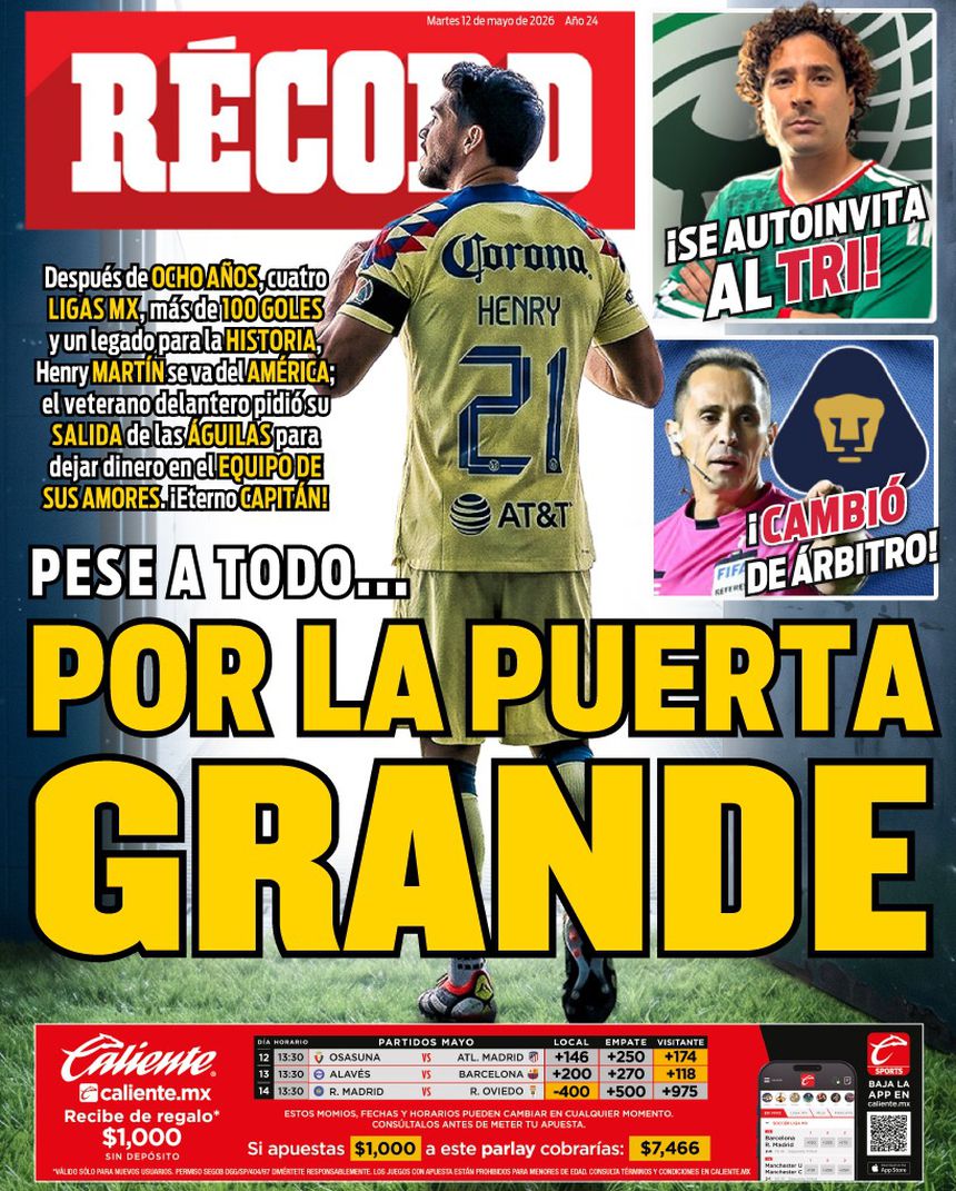 Portada RÉCORD 12 de mayo de 2026