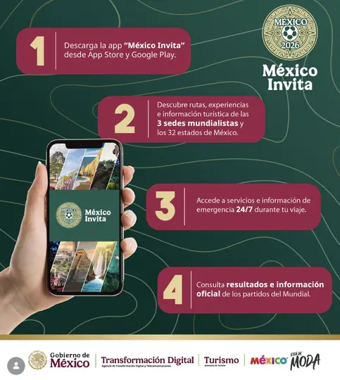 Nueva aplicación creada para brindar apoyo a los extranjeros / IG: @sectur_mx