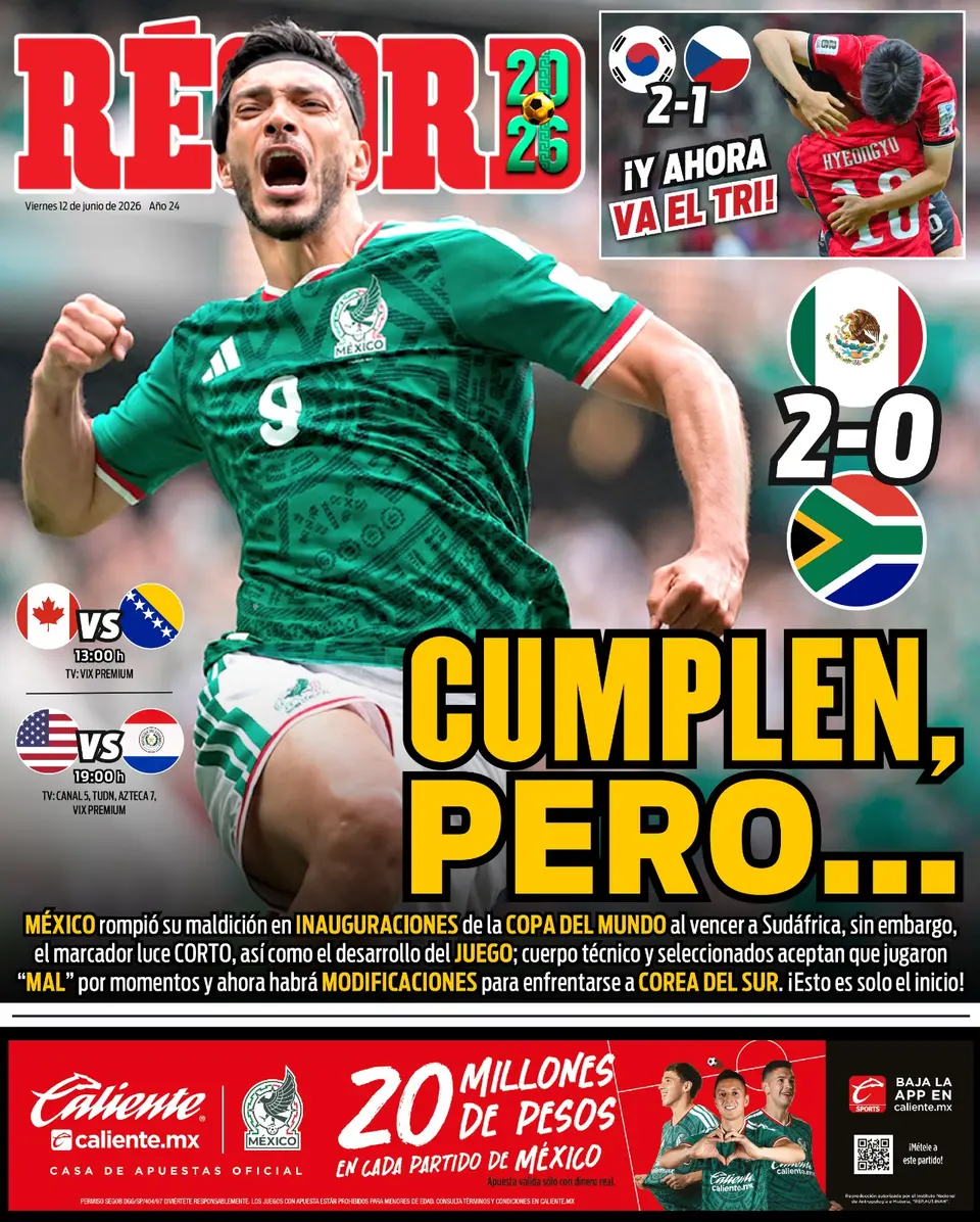 Portada RÉCORD 12 junio 2026