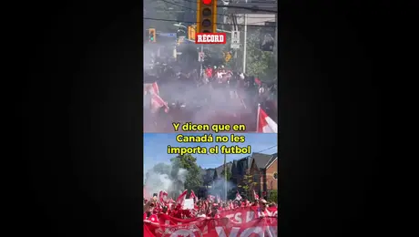 Impresionante la caravana de canadienses previo a su debut mundialista