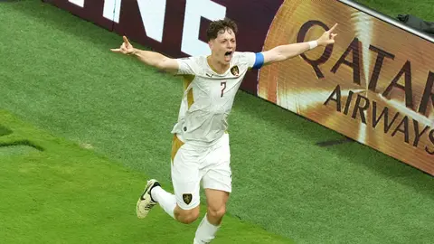 Ladislav Krejci celebrando su anotación ante Corea del Sur | AP