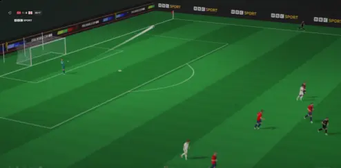 Trayectoria del balón que derivó en el gol de Bellingham | CAPTURA DE PANTALLA
