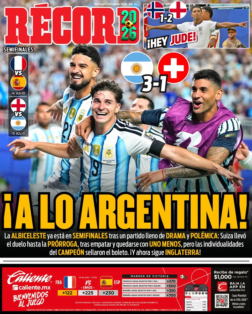 Portada RÉCORD 12 de julio de 2026