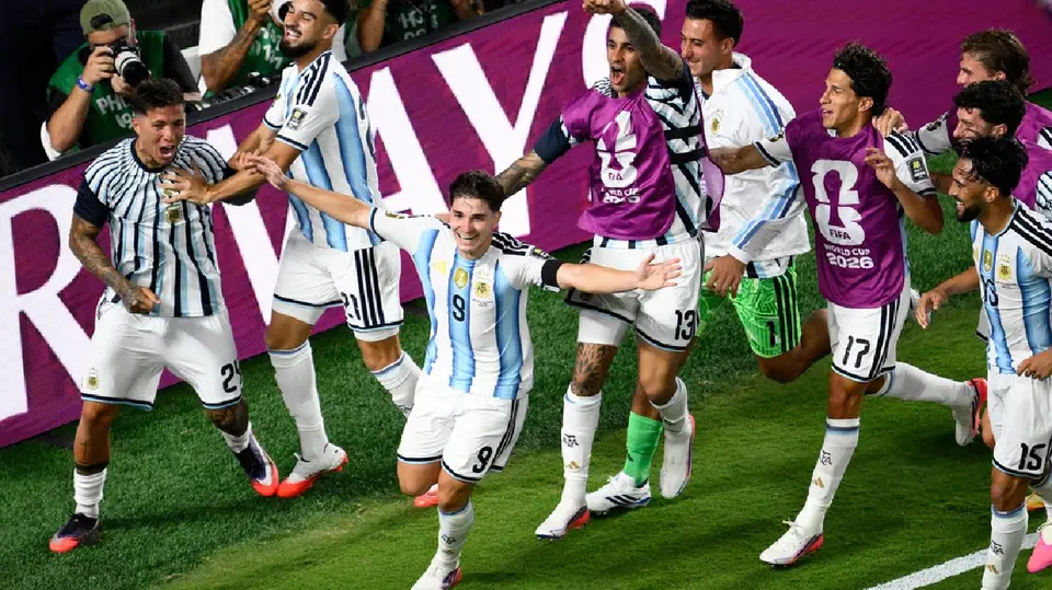 Julián Álvarez con Argentina | AP