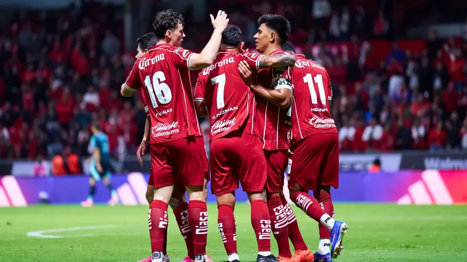 Jugadores de Toluca en celebración durante la Leagues Cup 2026 | MEXSPORT