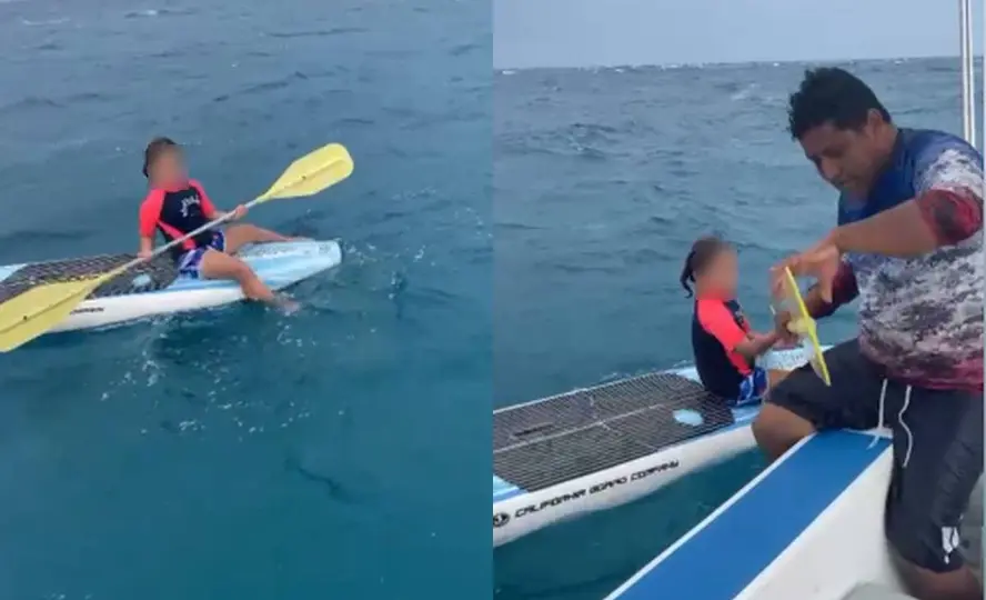 Niña es rescatada y encontrada a la deriva./BCS