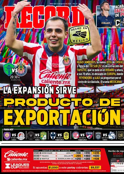Portada RÉCORD 12 agosto 2026