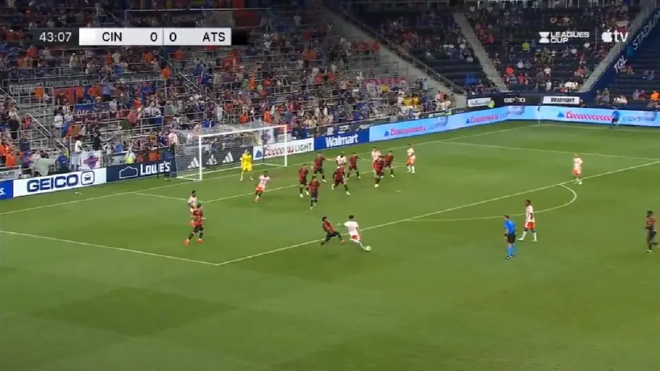 Evander marcó el gol que adelantó a Cincinnati ante Atlas | CAPTURA