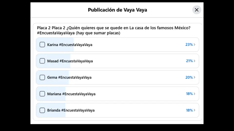 Encuesta Vaya Vaya.