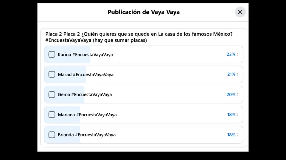 Encuesta Vaya Vaya.