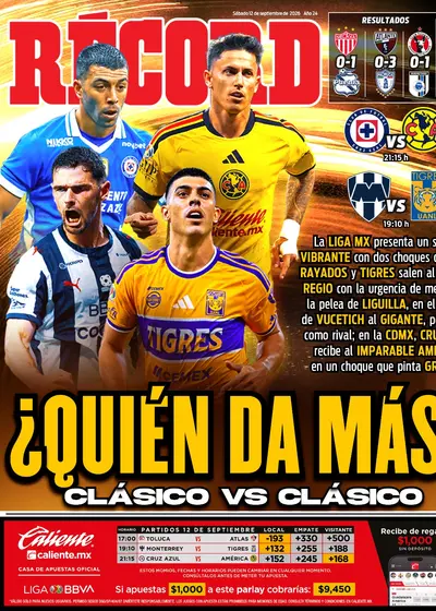 Portada RÉCORD 12 de septiembre de 2026