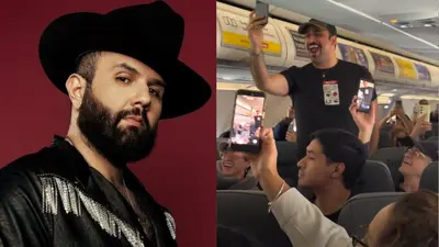 VIDEO: Fans furiosos con Carín León por cancelar su concierto en Las Vegas le lanzan insultos en avión