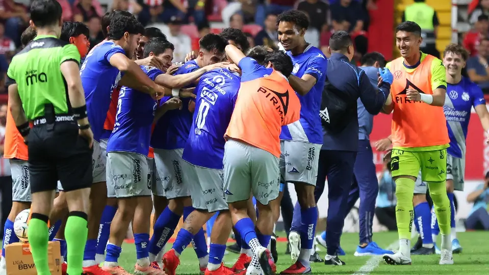 Puebla celebrando el gol ante Necaxa | IMAGO7