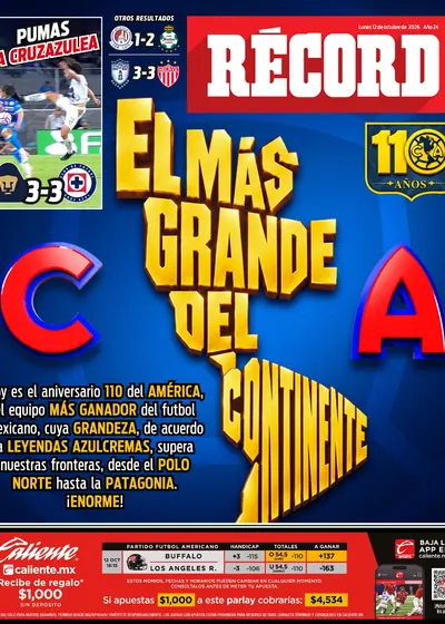 Portada RÉCORD 12 de octubre de 2026