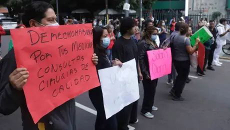 Trabajadores del IMSS mantienen bloqueos en CDMX y alistan movilizaciones para el martes 13 y miércoles 14 de octubre