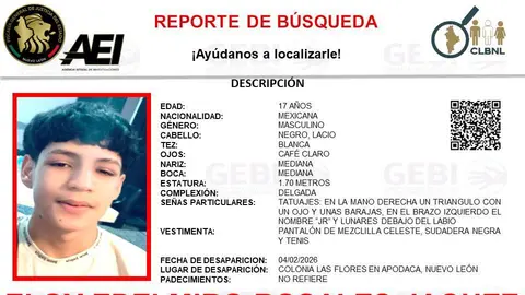 Reporte emitido por la Agencia Estatal de Investigaciones (AEI) y el Grupo Especializado de Búsqueda Inmediata (GEBI). / RS