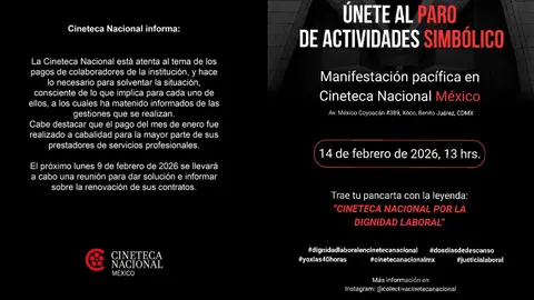 La movilización está siendo organizada por la Colectiva Cineteca / FB: @CinetecaMexico