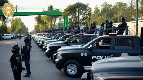 Más de mil patrullas y 35 motocicletas se suman a la vigilancia en las 16 alcaldías / FB: @PoliciaCDMX