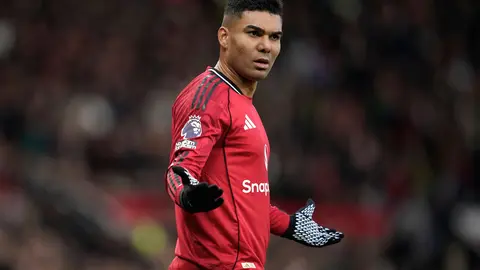 Casemiro en un partido del Manchester United | AFP