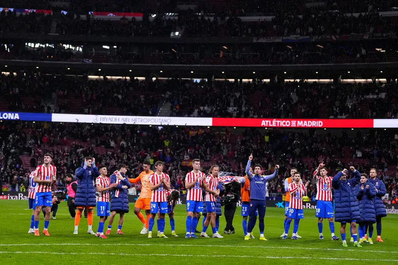 Jugadores de Atlético de Madrid agradecen a la afición en el Estadio Metropolitano | AP