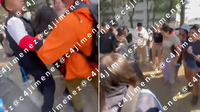 VIDEO: Padre de familia amenaza a maestro que intentó separar pelea de alumnas frente a secundaria en CDMX