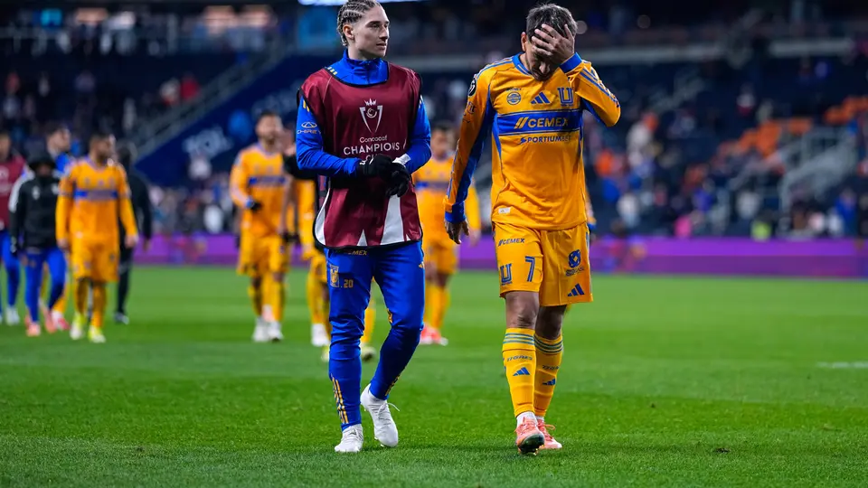 Marcelo Flores y Ángel Correa con Tigres tras perder ante Cincinnati en la Liga de Campeones de la CONCACAF | MEXSPORT