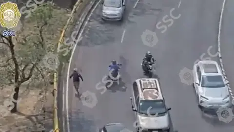 Cámaras del C2 permitieron seguir la ruta de escape de los presuntos ladrones mientras huían en motocicleta por calles de la Ciudad de México. / SSC