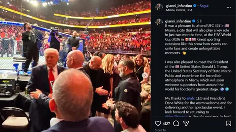 Infantino en instagram l CAPTURA