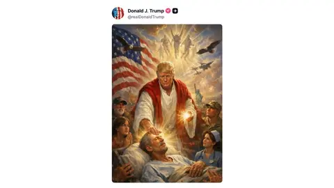 El presidente de Estados Unidos publicó esta imagen en la que se hace pasar por Jesús/Truth Social