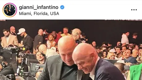 Infantino se lleva el protagonismo junto a Trump en la UFC 327