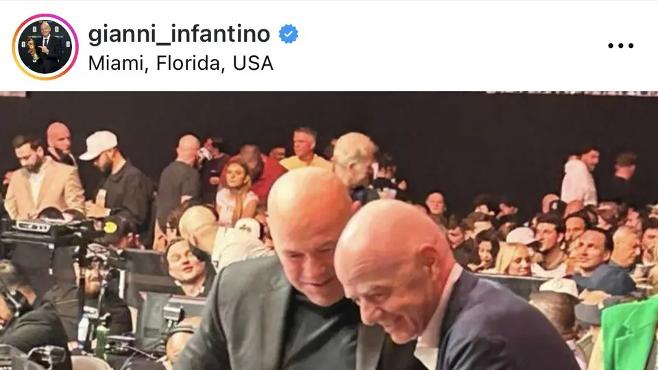 Infantino se lleva el protagonismo junto a Trump en la UFC 327