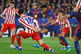 Lamine Yamal en el partido de ida de Champions League entre Barcelona y Atlético de Madrid | AP